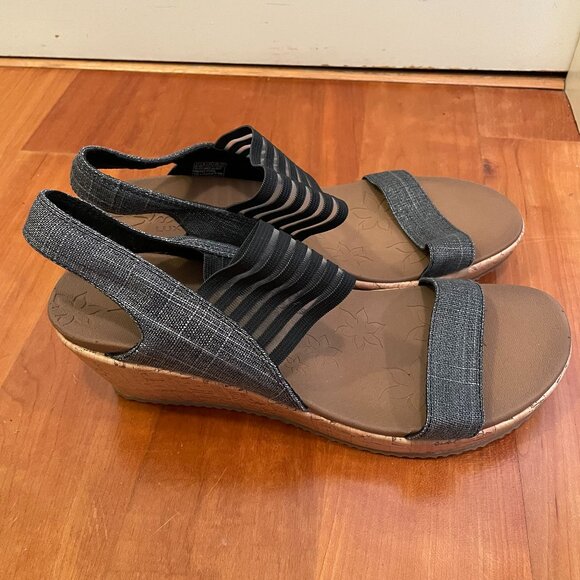 Skechers Cali Beverlee Wedge Smitten Kitten Sandals 11 - Picture 1 of 5